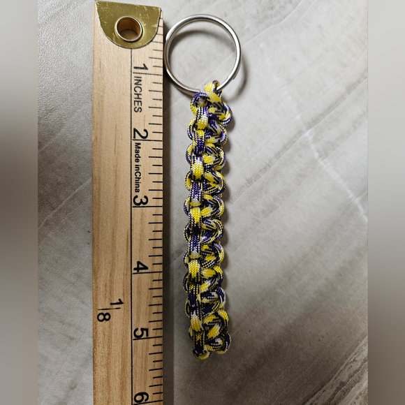 Paracord Purple Yellow Keychain‎ - Picture 4 of 4